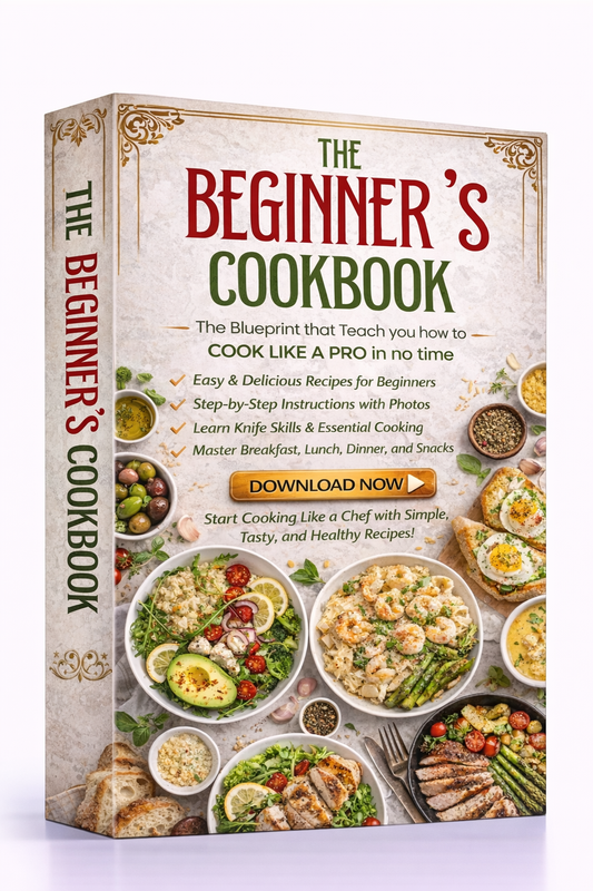 The Beginner’s Cookbook Blueprint | Easy Step-by-Step Recipes for Beginners | Digital Cookbook PDF | Instant Download