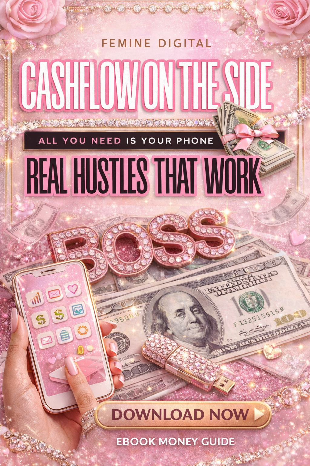 Digital Money Blueprint | Cash Flow | Multiple Side Hustles | All you need is your Phone to make over 9k a Month | Instant Digital Download