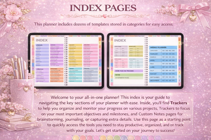 Digital Journal Blueprint Daily Weekly Monthly Planner for Organization Reflection Goal Planning Instant Download - FEMINE DIGITAL