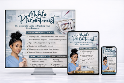 Mobile Phlebotomist Blueprint | Digital Download | Mobile Phlebotomy Planning & Organization Resource - FEMINE DIGITAL