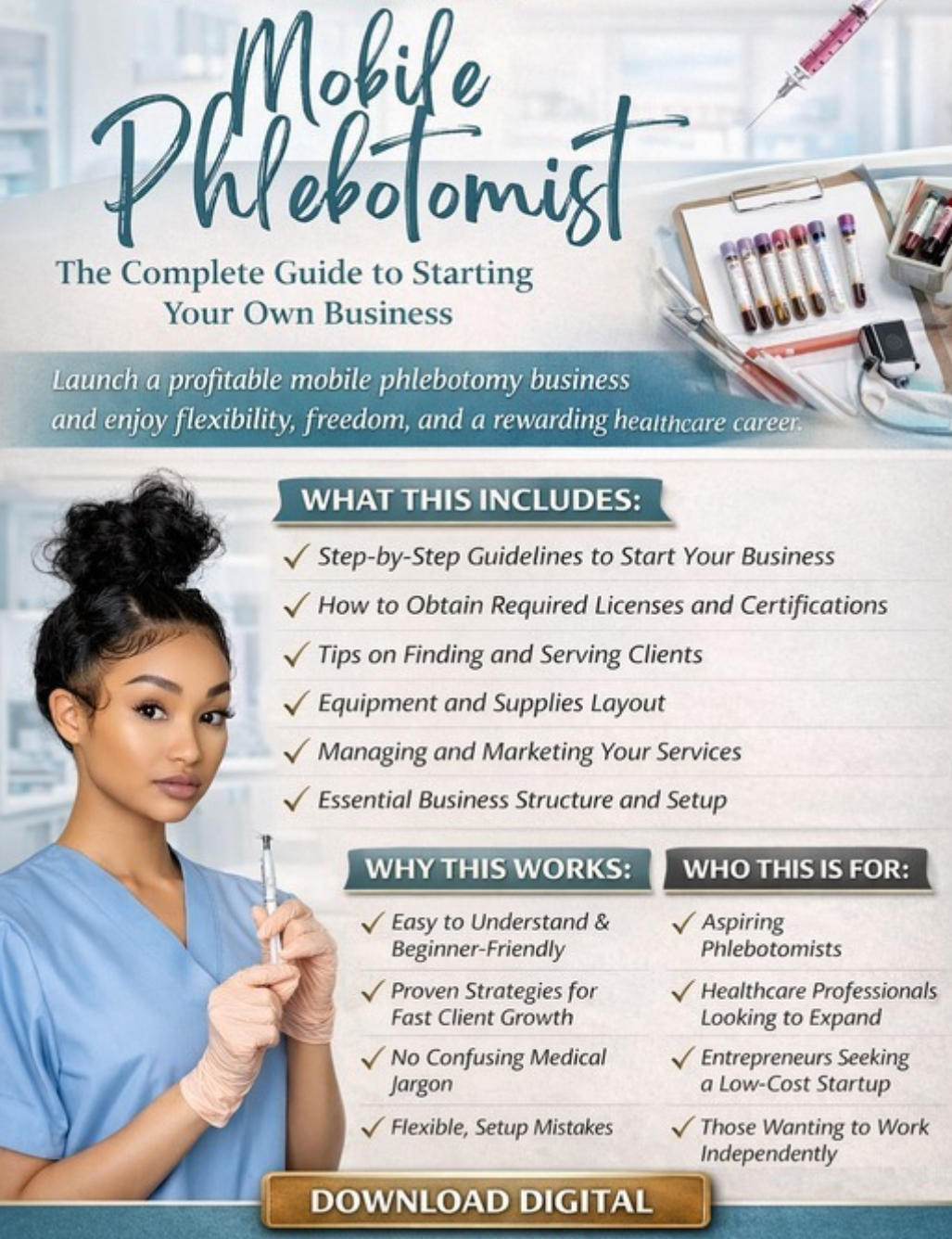 Mobile Phlebotomist Blueprint | Digital Download | Mobile Phlebotomy Planning & Organization Resource - FEMINE DIGITAL