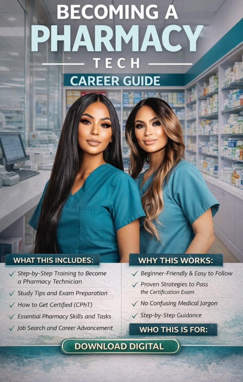 Pharmacy Tech Blueprint | Digital Download | Pharmacy Technician Study & Career Planning Resource - FEMINE DIGITAL