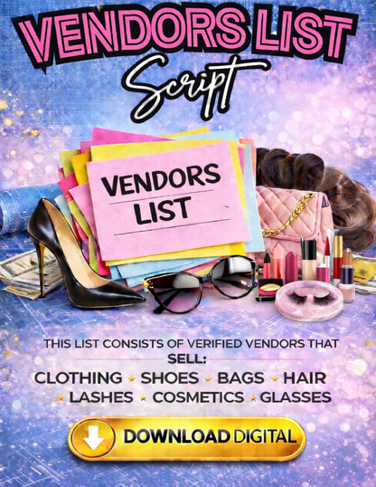 Vendors List Script Blueprint | Digital Download | Vendor Communication & Organization Tool for Online Sellers - FEMINE DIGITAL
