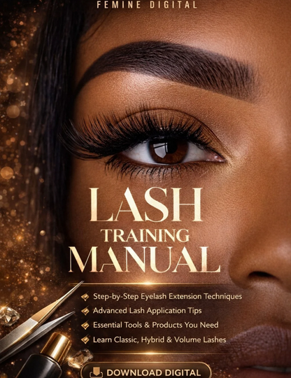 Lash Training Manual Blueprint | Digital Download | Lash Artist Training & Organization Resource - FEMINE DIGITAL