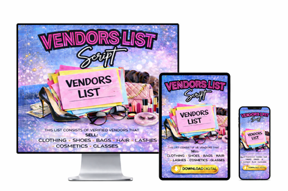 Vendors List Script Blueprint | Digital Download | Vendor Communication & Organization Tool for Online Sellers - FEMINE DIGITAL